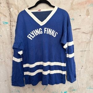 Vintage 60s / 70s Flying Finns Hockey Jersey Shirt